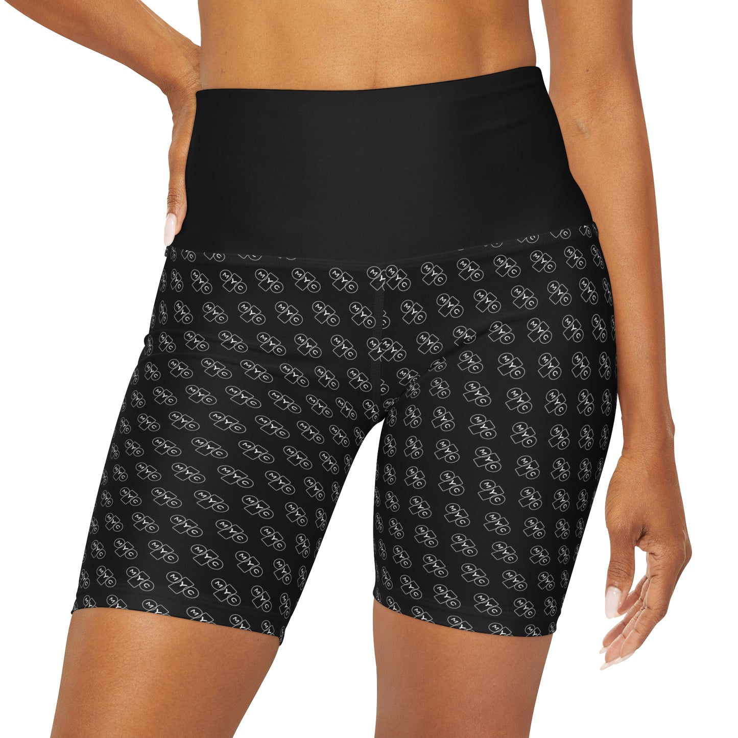 MYC Pattern High Waisted Yoga Shorts