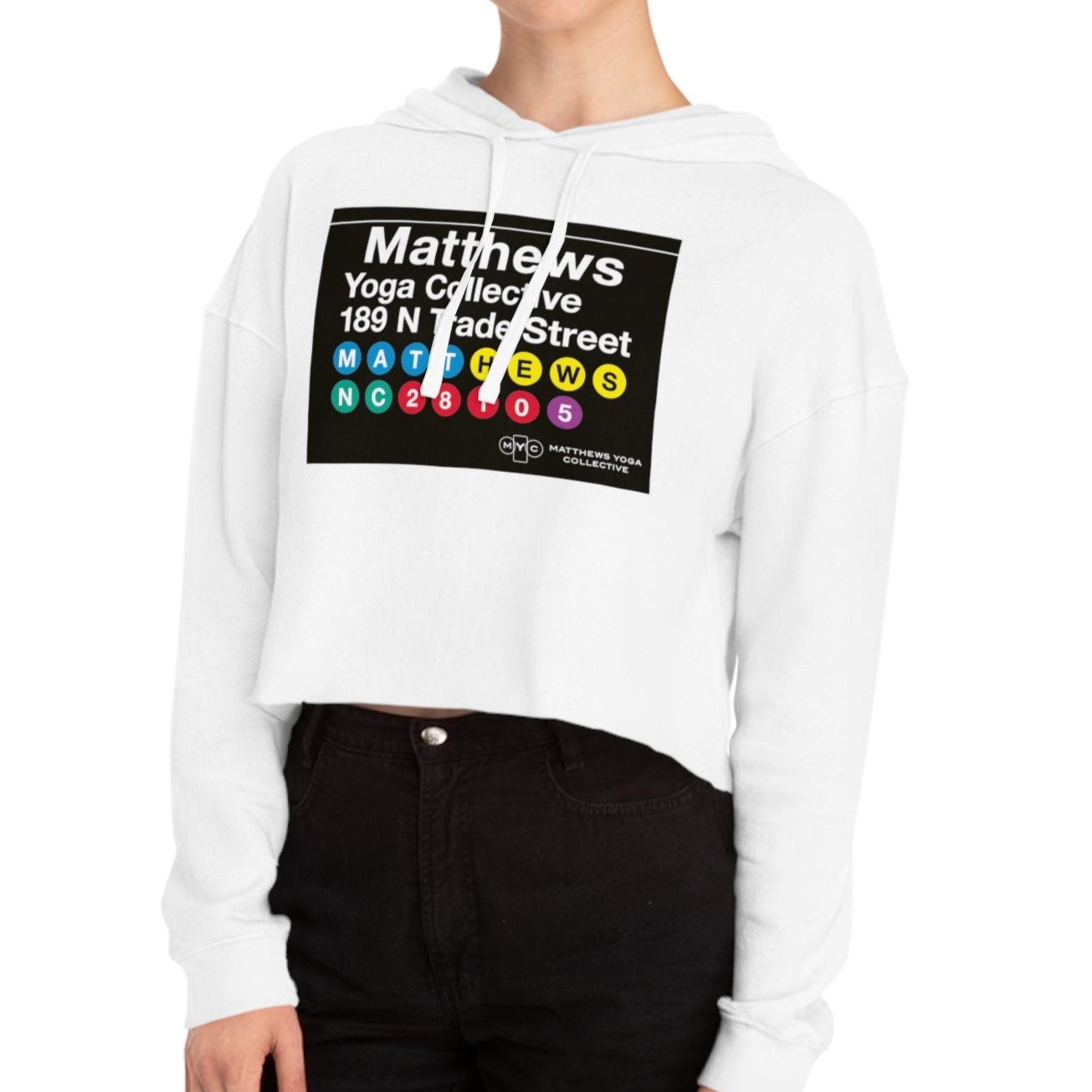MYC Subway Women’s Cropped Hooded Sweatshirt