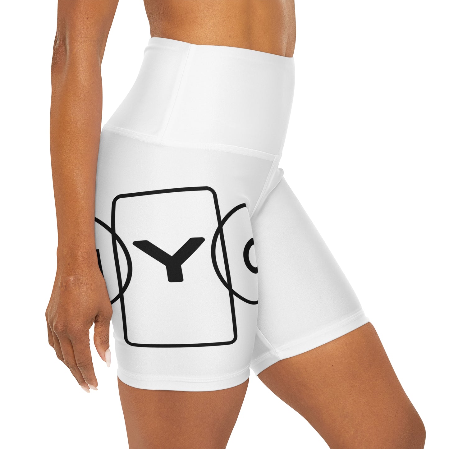 MYC Logo High Waisted Yoga Shorts