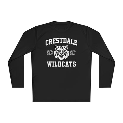 Personalized Crestdale Wildcats 26-27 Moisture Wicking Long Sleeve - Athlete Name & Number