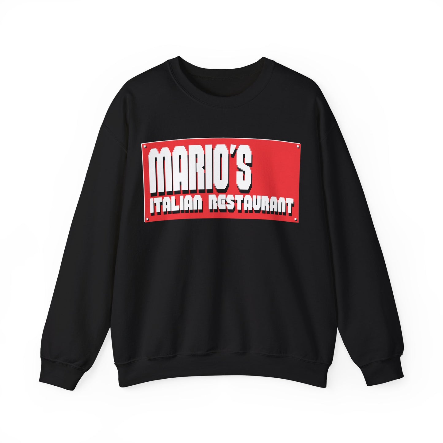 Mario's Italian Restaurant - 8 Bit Title - Crewneck Sweatshirt