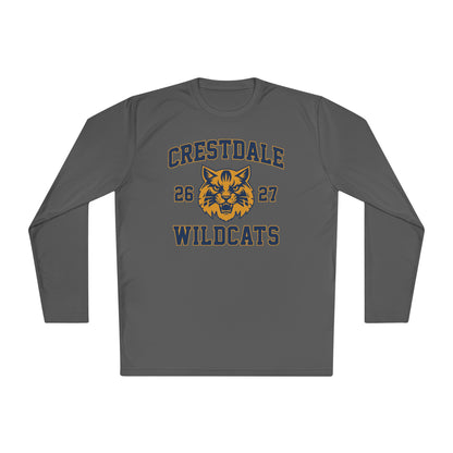 Personalized Crestdale Wildcats 26-27 Moisture Wicking Long Sleeve - Athlete Name & Number