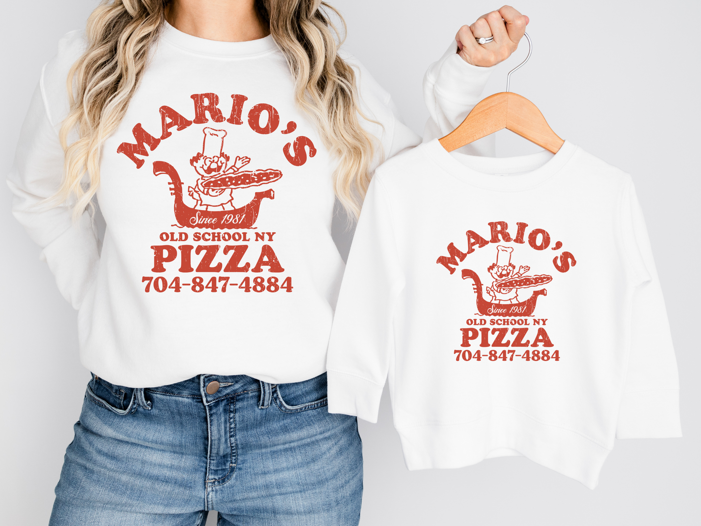 Mario's Italian Restaurant - Old School - Crewneck Sweatshirt