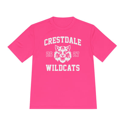 Personalized Crestdale Wildcats 26-27 Moisture-Wicking Tee - Athlete Name & Number