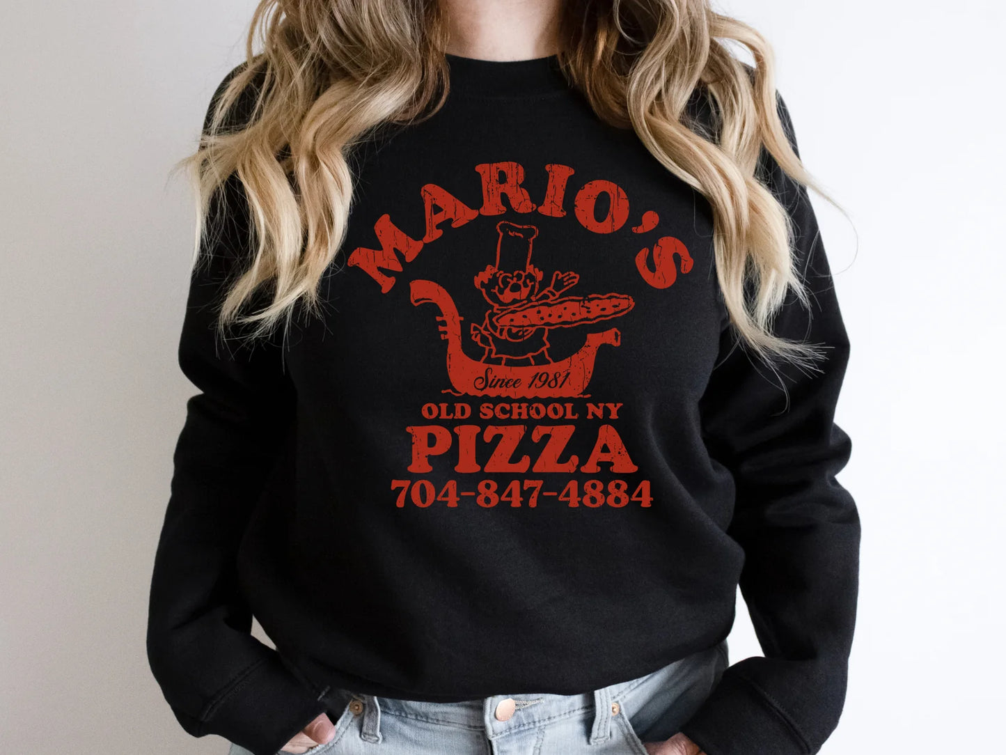 Mario's Italian Restaurant - Old School - Crewneck Sweatshirt