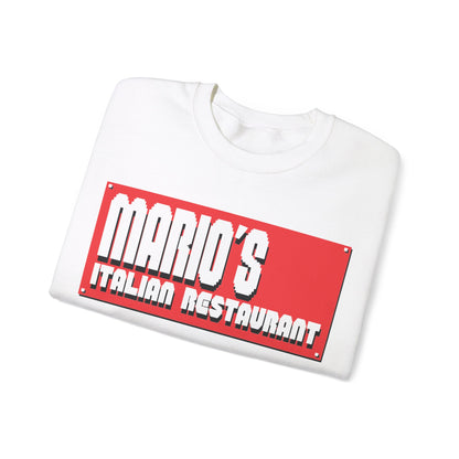 Mario's Italian Restaurant - 8 Bit Title - Crewneck Sweatshirt