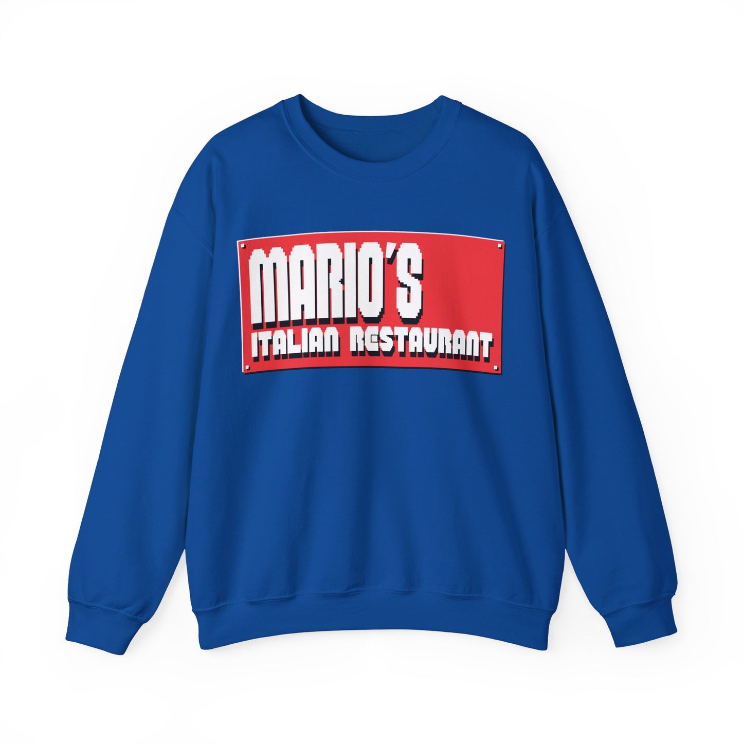 Mario's Italian Restaurant - 8 Bit Title - Crewneck Sweatshirt