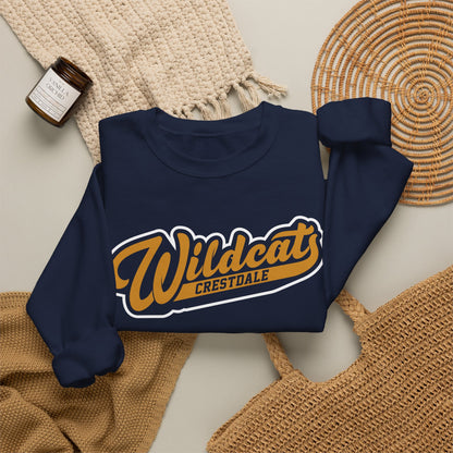 Crestdale Wildcats Vintage Script Crewneck Sweatshirt