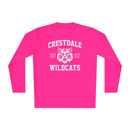 Personalized Crestdale Wildcats 26-27 Moisture Wicking Long Sleeve - Athlete Name & Number