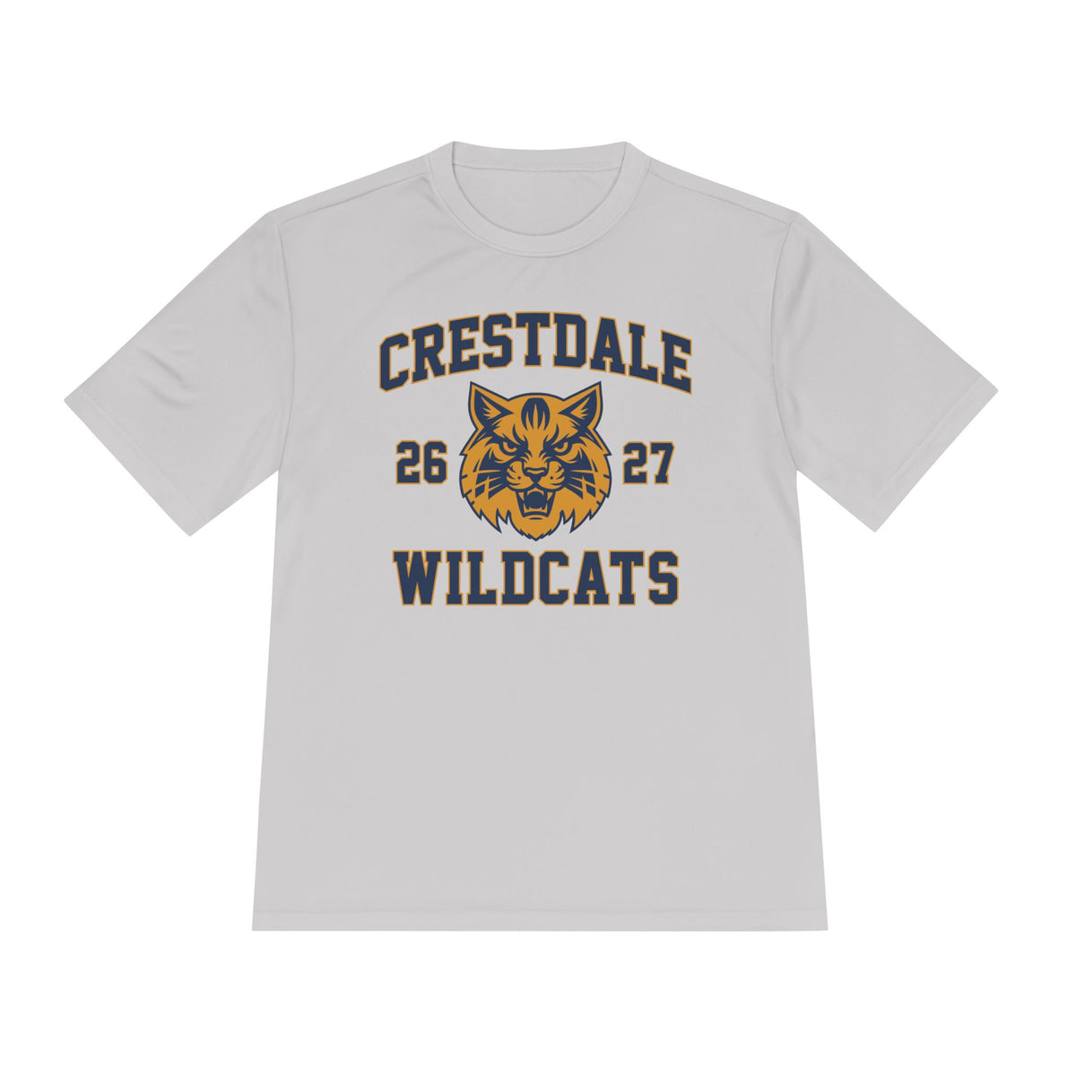 Personalized Crestdale Wildcats 26-27 Moisture-Wicking Tee - Athlete Name & Number