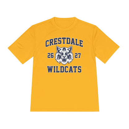 Personalized Crestdale Wildcats 26-27 Moisture-Wicking Tee - Athlete Name & Number