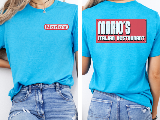 Mario's - 8 Bit Bros Title Staff Shirt