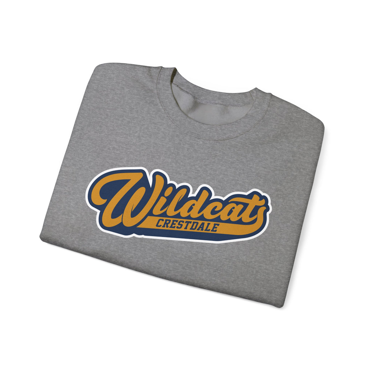 Crestdale Wildcats Vintage Script Crewneck Sweatshirt