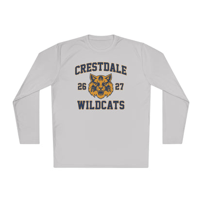 Personalized Crestdale Wildcats 26-27 Moisture Wicking Long Sleeve - Athlete Name & Number