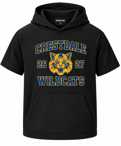 Crestdale Wildcats Short-Sleeve Performance Hoodie