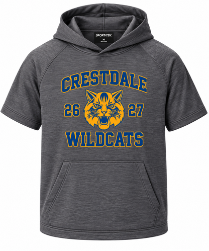 Crestdale Wildcats Short-Sleeve Performance Hoodie