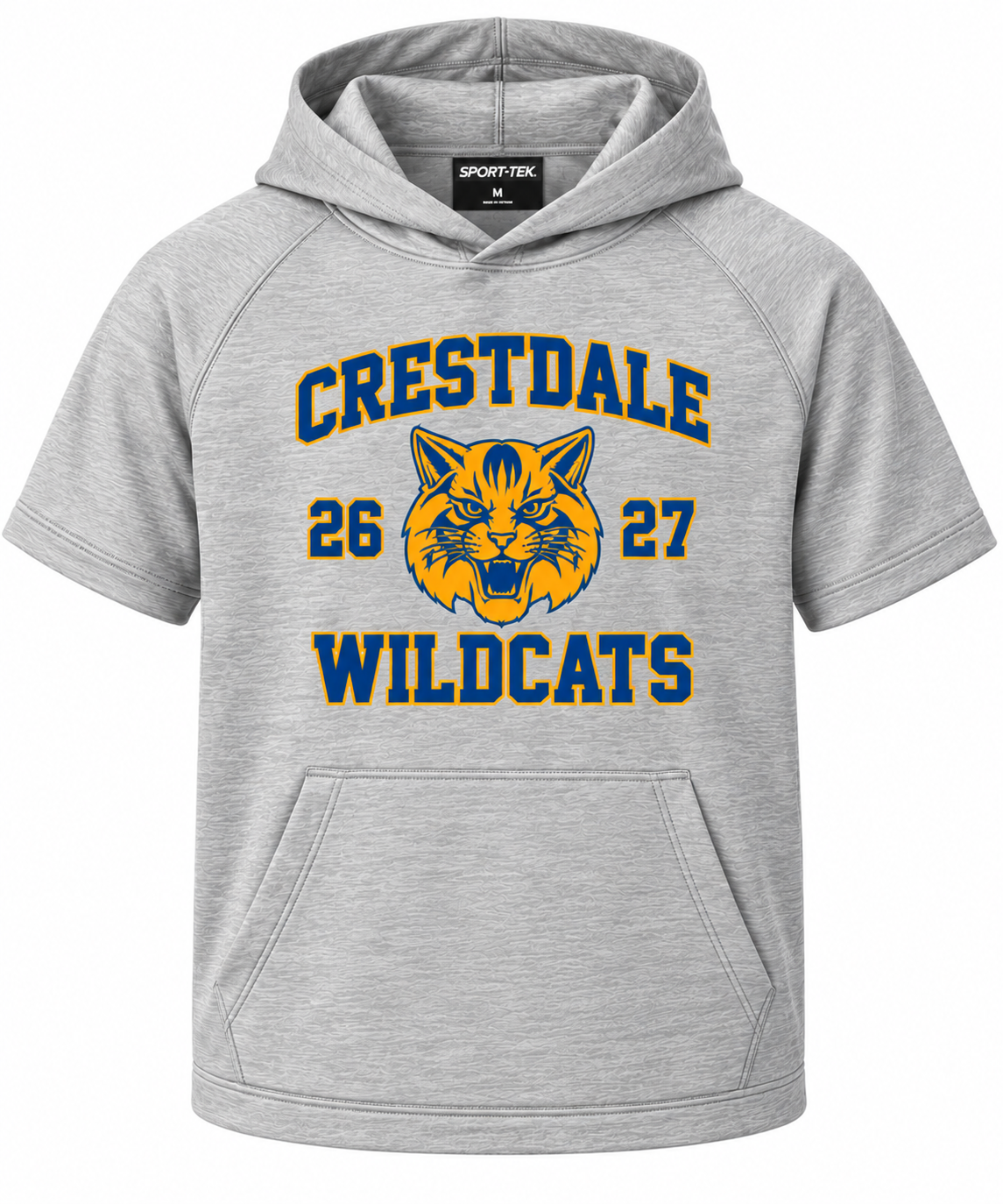 Crestdale Wildcats Short-Sleeve Performance Hoodie