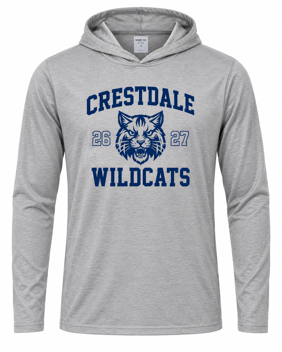 Crestdale Wildcats 26-27 Moisture-Wicking Hooded Long Sleeve