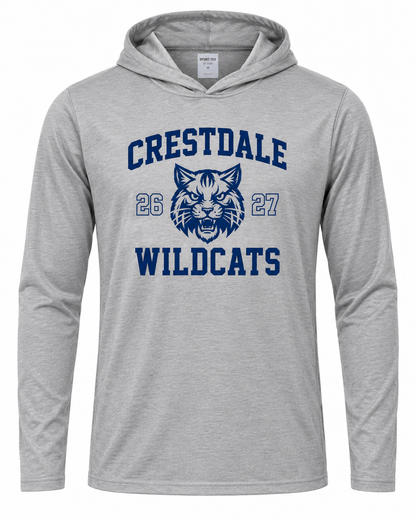 Crestdale Wildcats 26-27 Moisture-Wicking Hooded Long Sleeve