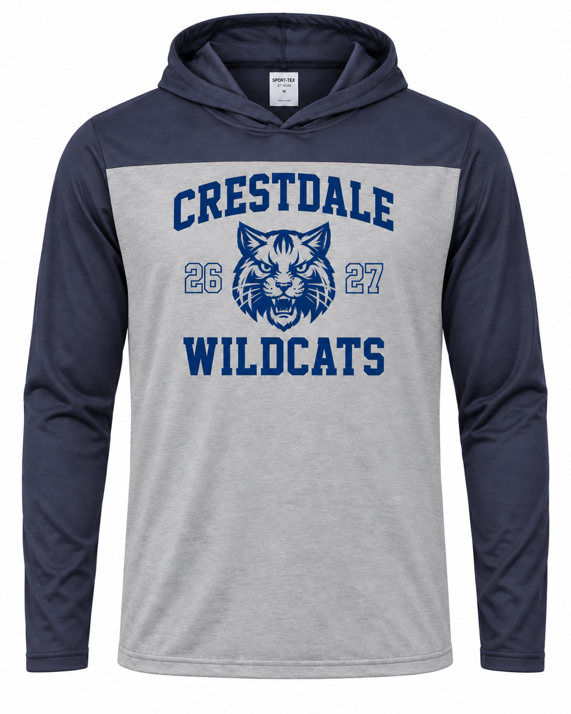 Crestdale Wildcats 26-27 Moisture-Wicking Hooded Long Sleeve