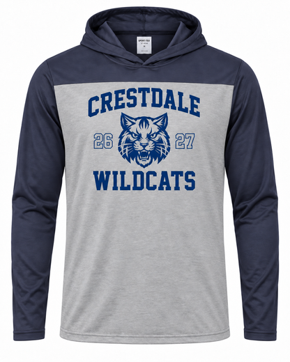 Crestdale Wildcats 26-27 Moisture-Wicking Hooded Long Sleeve
