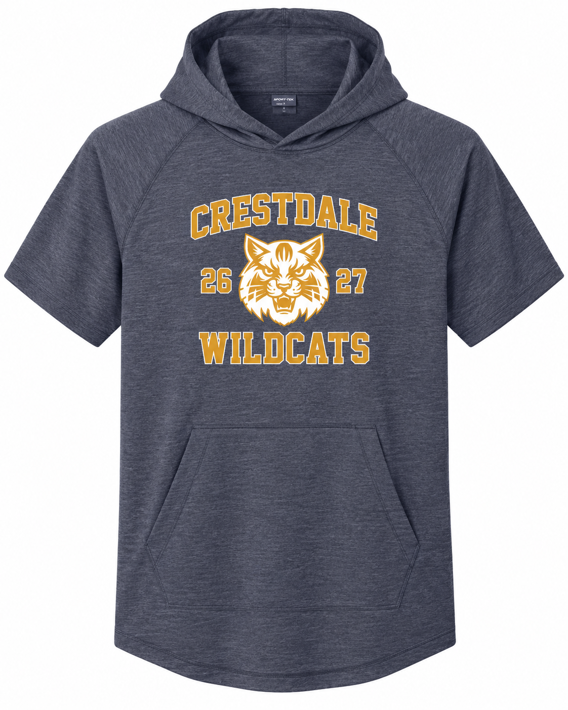 Crestdale Wildcats Short-Sleeve Performance Hoodie