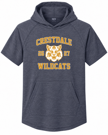 Crestdale Wildcats Short-Sleeve Performance Hoodie
