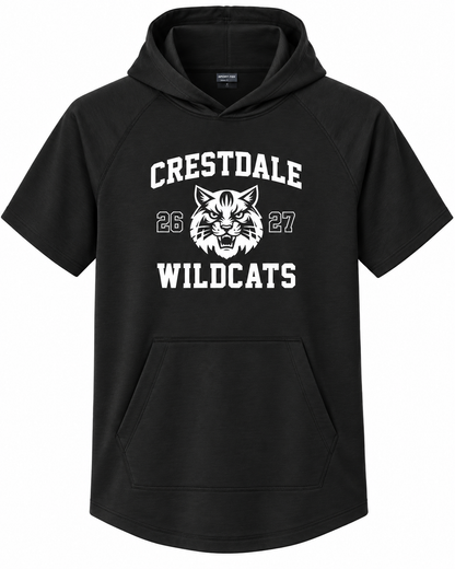 Crestdale Wildcats Short-Sleeve Performance Hoodie