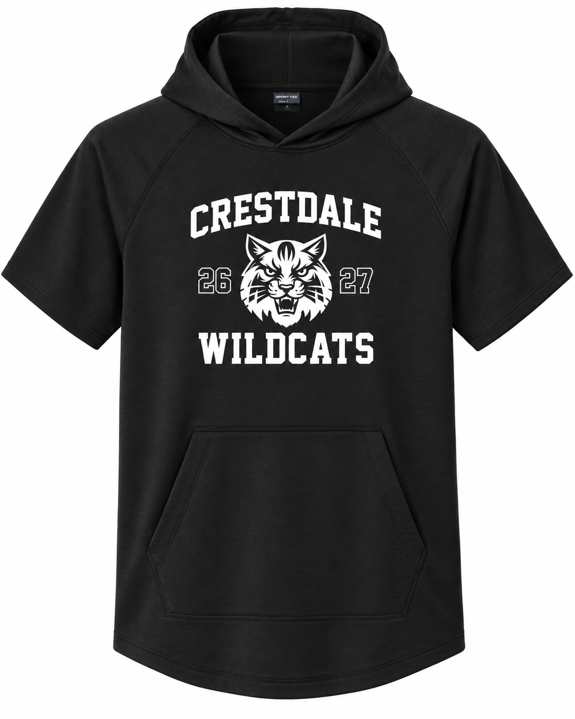 Crestdale Wildcats Short-Sleeve Performance Hoodie