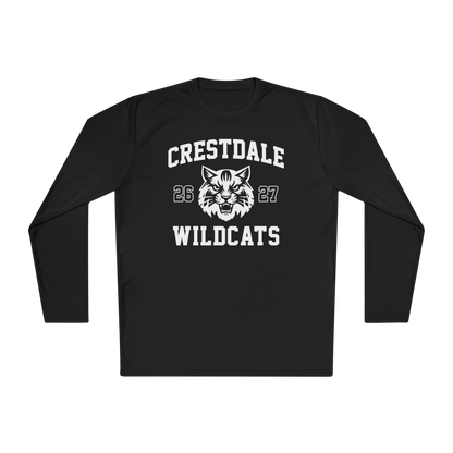 Personalized Crestdale Wildcats 26-27 Moisture Wicking Long Sleeve - Athlete Name & Number
