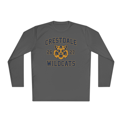 Personalized Crestdale Wildcats 26-27 Moisture Wicking Long Sleeve - Athlete Name & Number