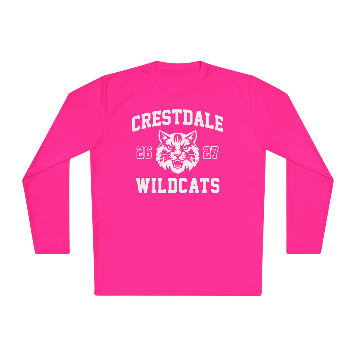 Personalized Crestdale Wildcats 26-27 Moisture Wicking Long Sleeve - Athlete Name & Number