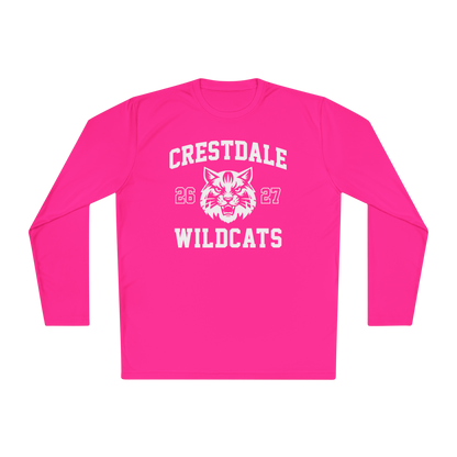 Personalized Crestdale Wildcats 26-27 Moisture Wicking Long Sleeve - Athlete Name & Number