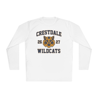 Personalized Crestdale Wildcats 26-27 Moisture Wicking Long Sleeve - Athlete Name & Number